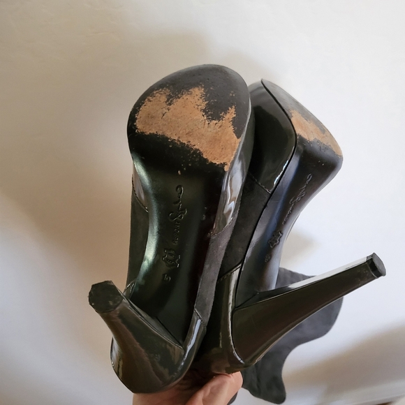 Report Tall Suede Gray Heel Boots Size 10 - Picture 6 of 6